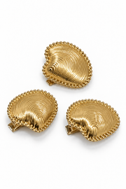 Coast Barrette Set in Gold, set of three shell clips
