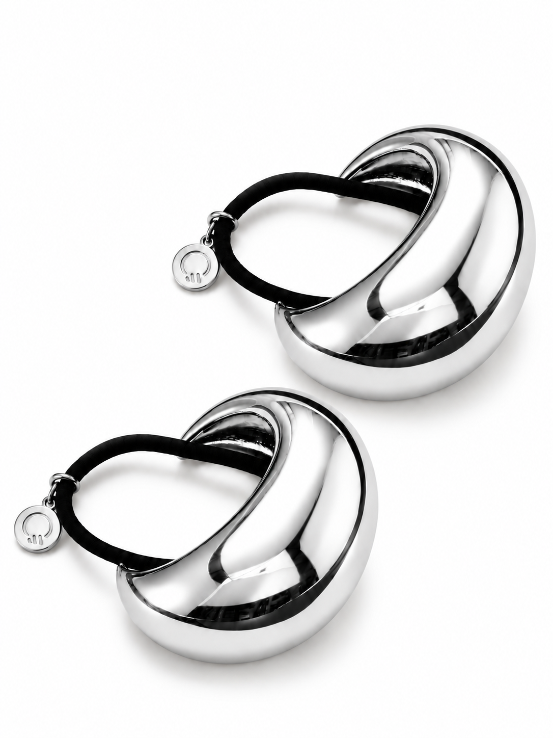 Nest Duo: Silver Large + Silver Large on white background