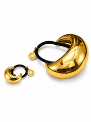 Nest Pony Cuff Duo in gold on white background
