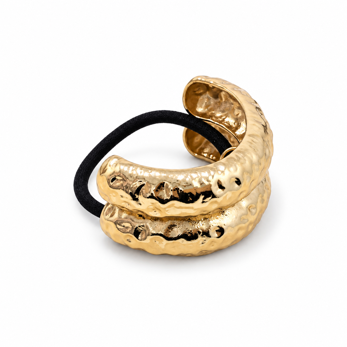 Echo Hammered Double-Band Pony Cuff gold product view