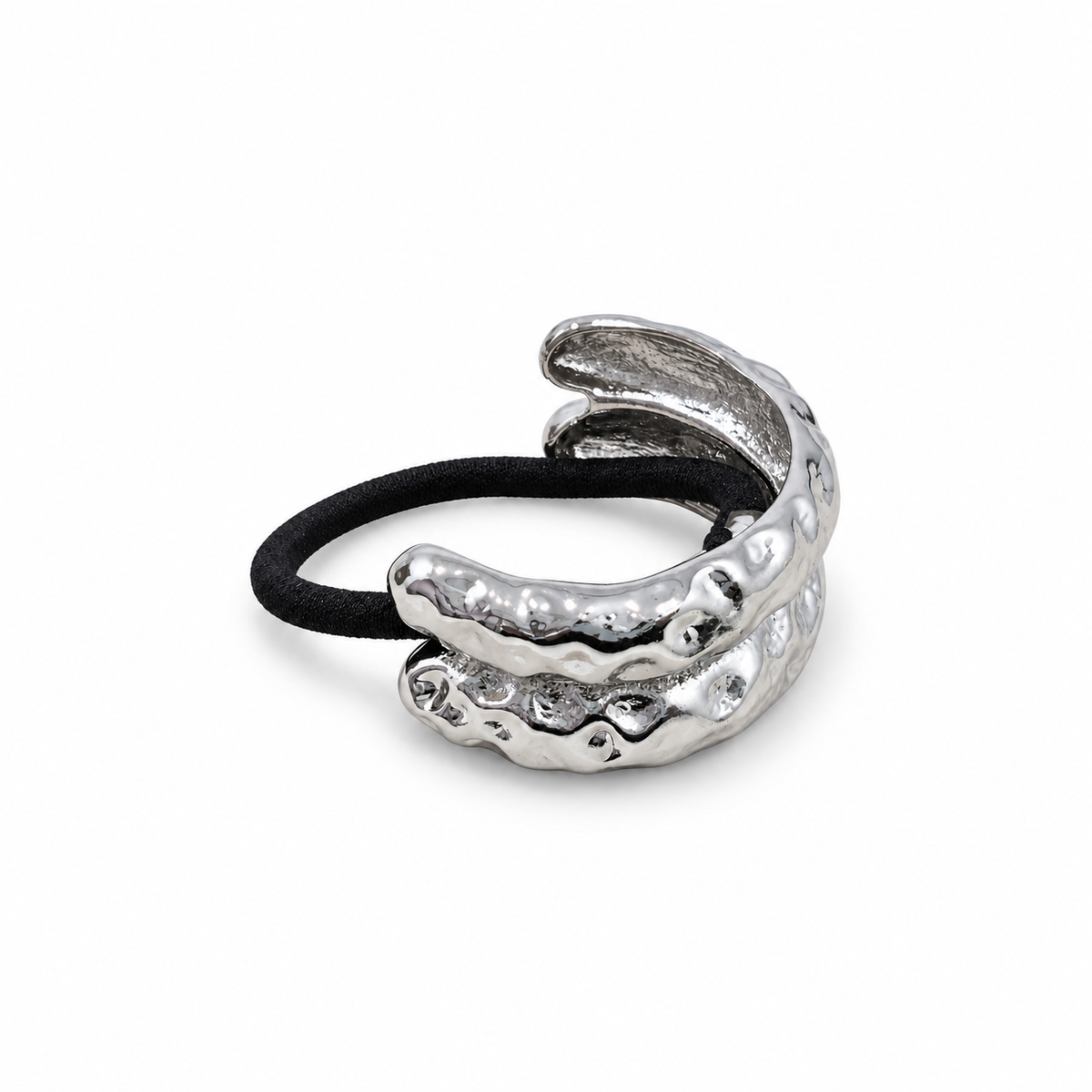 Echo Hammered Double-Band Pony Cuff silver product view 1