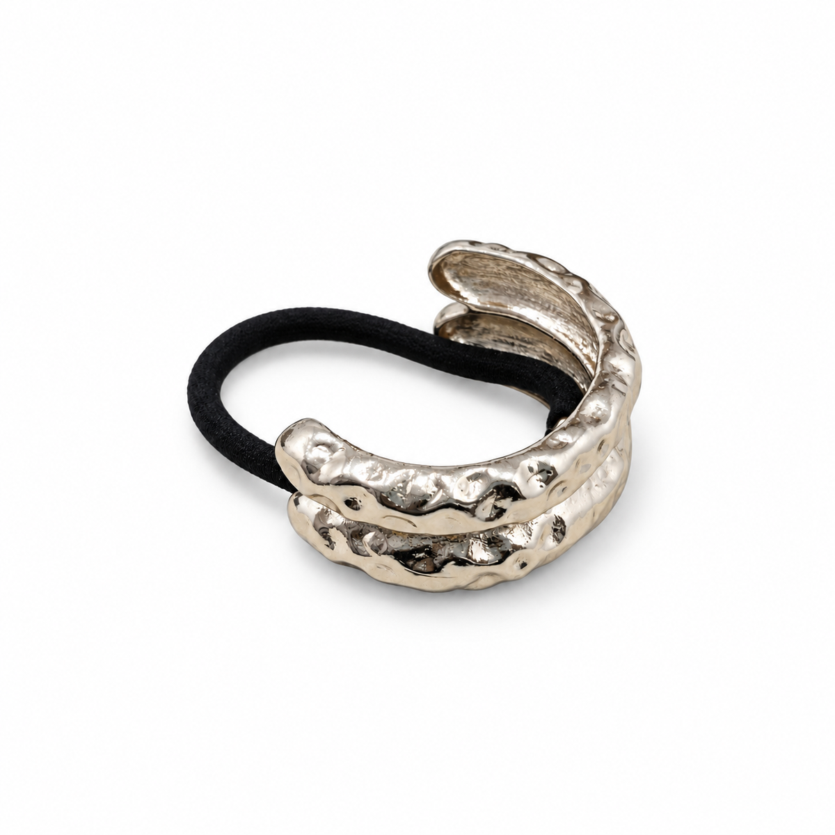 Echo Hammered Double-Band Pony Cuff silver product view 2