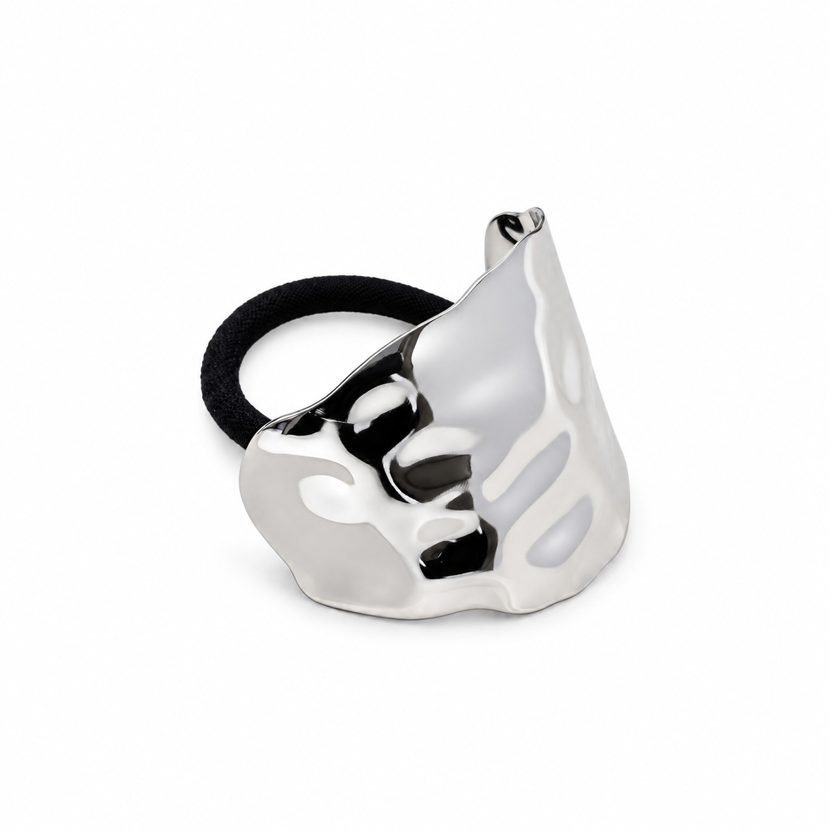 Fold Sculptural Wave Pony Cuff silver product view