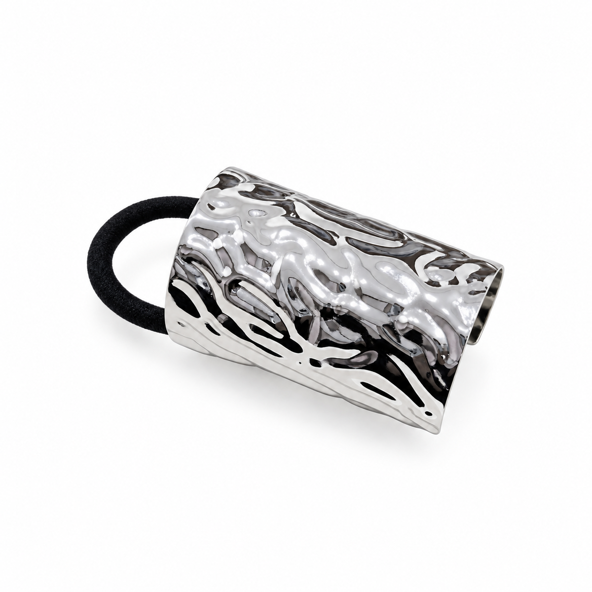 Forge Hammered Wide Pony Cuff silver product view