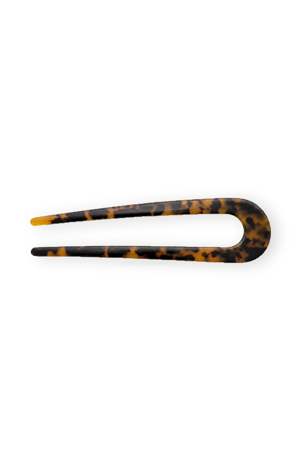 Hazel Amber Tortoiseshell U-Shaped Hair Pin
