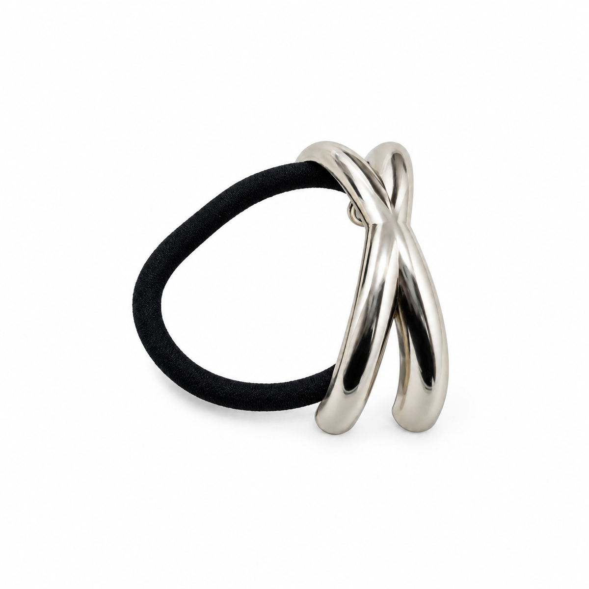 Interlace Crossed Loop Pony Cuff silver product view