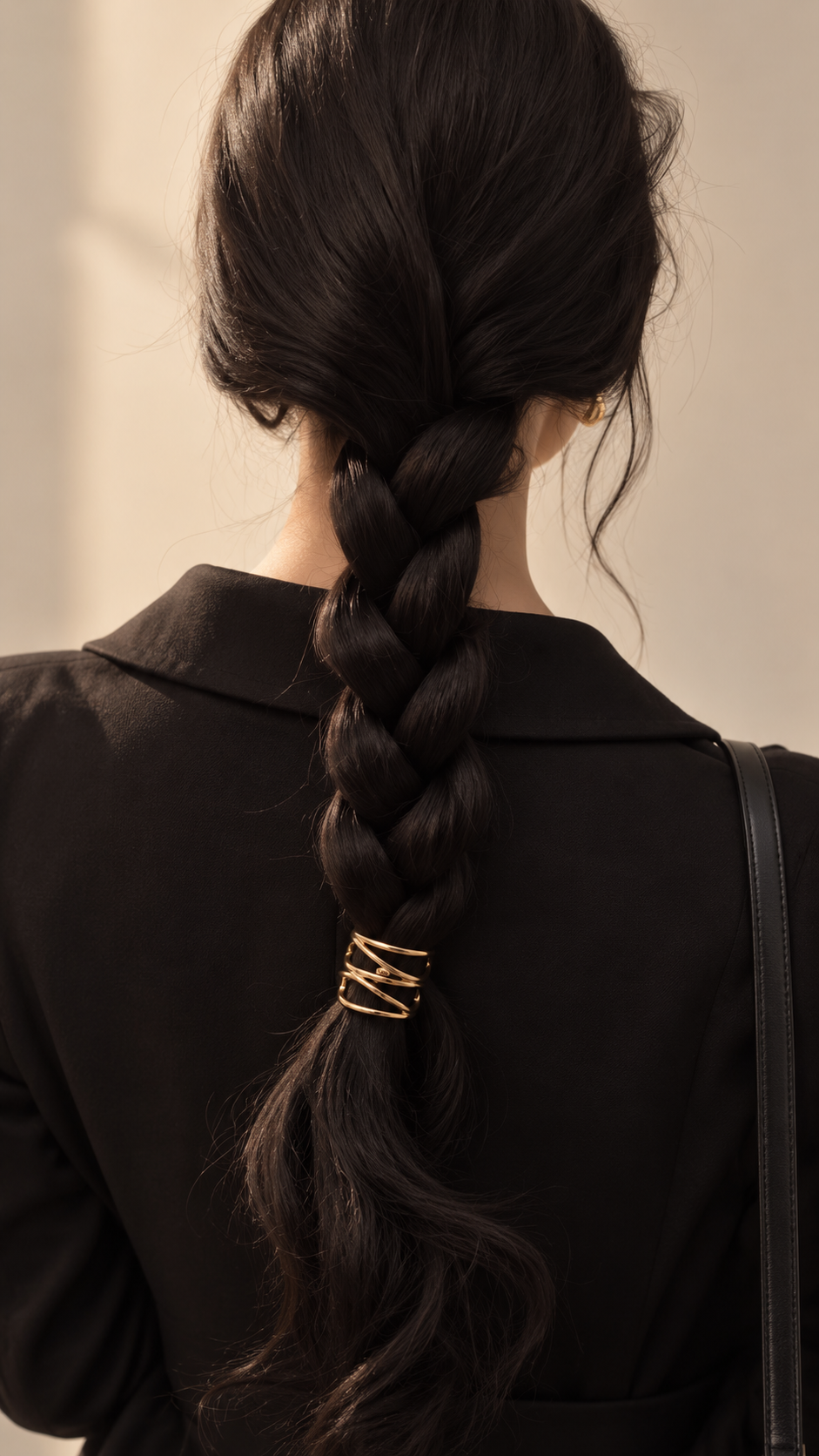 Entwine Sculptural Loop Pony Cuff worn in hair 1