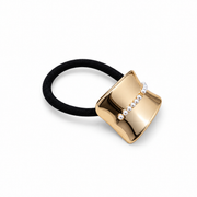 Ribbon Pearl-Row Pony Cuff gold product view